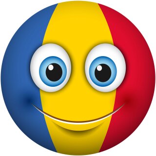 Aufkleber - Rumänien - Sticker wetterfest Autoaufkleber Fußball Sticker Wohnmobil Fanartikel Mülltonnenaufkleber Wohnwagen Smile