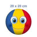 Rumänien Aufkleber – Wetterfeste Sticker für Innen und Außen (20 x 20 cm)