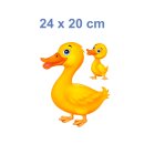 Tier Aufkleber – niedlicher Enten Sticker, wetterfest & UV-beständig (24 x 20 cm)