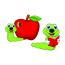 Tier Aufkleber – Lustiger Bücherwurm &...