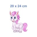 Tier Aufkleber – süßes Einhorn Sticker, wetterfest & UV-beständig (20 x 24 cm)