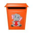 Tier Aufkleber – süßer Elefant mit Herz, wetterfest & UV-beständig