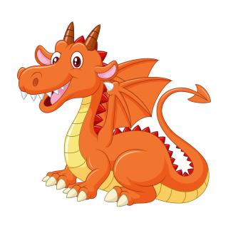 Tier Aufkleber Drache – Wetterfester Cartoon-Sticker für Kinder & Fans (9 x 10 cm)