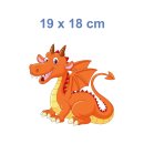 Tier Aufkleber Drache – Wetterfester Cartoon-Sticker für Kinder & Fans (19 x 18 cm)