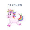 Lustiger Einhorn Aufkleber – bunter Sticker für Mädchen & Kinder (11 x 10 cm)