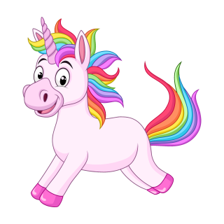 Lustiger Einhorn Aufkleber – bunter Sticker für Mädchen & Kinder (22 x 20 cm)