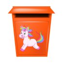 Lustiger Einhorn Aufkleber – bunter Sticker für Mädchen & Kinder (22 x 20 cm)
