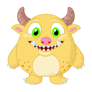 Monster Aufkleber – lustiger Tier-Sticker für Auto, Fenster & Co. (10 x 10 cm)