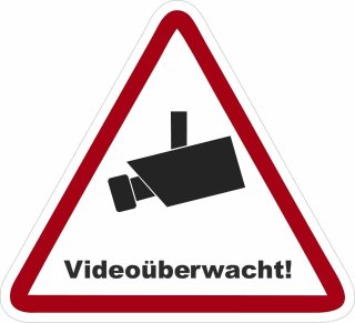 Videoüberwachung Aufkleber – wetterfester Warnsticker für Innen & Außen