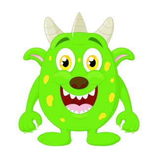 Monster Tier Aufkleber – lustiger Sticker für Auto, Fenster & Co. (9 x 10 cm)