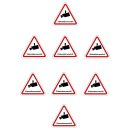 Videoüberwachung Aufkleber – wetterfester Warnsticker für Innen & Außen (15 cm 8 Stück)