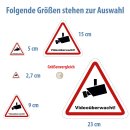 Videoüberwachung Aufkleber – wetterfester Warnsticker für Innen & Außen (15 cm 8 Stück)