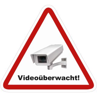 Videoüberwachung Aufkleber – wetterfester Warnsticker für Innen & Außen