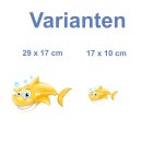 Haifisch Aufkleber – gelber Tier-Sticker für...
