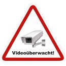 Videoüberwachung Aufkleber – wetterfester Warnsticker für Innen & Außen (5 cm 4 Stück)