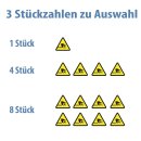 Videoüberwachung Aufkleber – Warnhinweis Sticker in Signalgelb von Kleberio (2,7 cm 4 Stück)