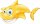 Haifisch Aufkleber Sticker Tiere Heckscheibenaufkleber selbstklebend Autoaufkleber Sticker für Kinder Deko Set Car Wohnwagen wetterfest 17 x 10 cm