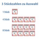 Videoüberwachung Aufkleber – Mehrsprachiger, wetterfester Sticker für Innen & Außen (9 cm 4 Stück)