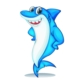 Haifisch Aufkleber – lustiger Tier-Sticker für Auto, Fenster & Co.