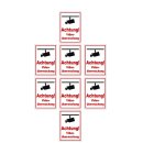 Videoüberwachung Aufkleber – Warnhinweis Sticker für Innen & Außen (10 cm 8 Stück)
