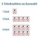 Videoüberwachung Aufkleber – Warnhinweis Sticker für Innen & Außen (20 cm 8 Stück)