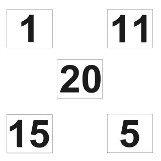 Hausnummernschild aus Aluminium 13 x 11 cm – wetterfestes Türschild für Zahlen 1 bis 50