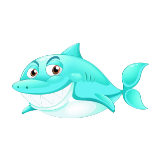 Haifisch Aufkleber – lustiger Tier-Sticker für Auto, Fenster & Co.