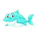 Haifisch Aufkleber – lustiger Tier-Sticker für...