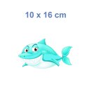 Haifisch Aufkleber – lustiger Tier-Sticker für Auto, Fenster & Co. (10 x 16 cm)
