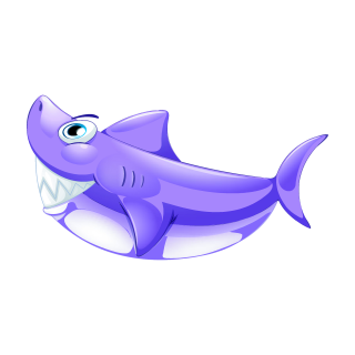 Haifisch Aufkleber – lustiger Tier-Sticker für Auto, Fenster & Co.