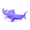 Haifisch Aufkleber – lustiger Tier-Sticker für Auto, Fenster & Co. (10 x 18 cm)