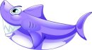 Haifisch Aufkleber Sticker Fische Heckscheibenaufkleber selbstklebend Autoaufkleber Sticker für Kinder Set Car Wohnwagen wetterfest 10 x 18 cm