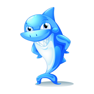 Haifisch Fun Aufkleber – Lustiger Shark Sticker für Auto, Fenster & Co. (10 x 18 cm)