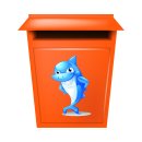 Haifisch Fun Aufkleber – Lustiger Shark Sticker für Auto, Fenster & Co. (19 x 29 cm)