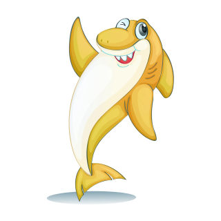 Haifisch Aufkleber – lustiger Tier-Sticker für Auto, Fenster & Co. (10 x 15 cm)