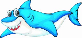 Haifisch Aufkleber Sticker Fische Heckscheibenaufkleber selbstklebend Autoaufkleber Sticker für Kinder Dekoration Set Car Wohnwagen wetterfest 9 x 20 cm