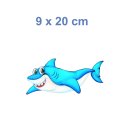 Haifisch Aufkleber – lustiger Tier-Sticker für Auto, Fenster & Co. (9 x 20 cm)