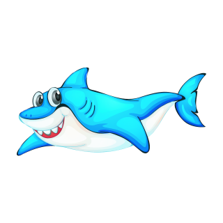 Haifisch Aufkleber – lustiger Tier-Sticker für Auto, Fenster & Co. (14 x 30 cm)