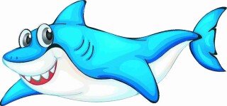 Haifisch Aufkleber Sticker Fische Heckscheibenaufkleber selbstklebend Autoaufkleber Sticker für Kinder Dekoration Set Car Wohnwagen wetterfest 14 x 30 cm