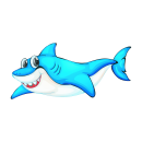 Haifisch Aufkleber – lustiger Tier-Sticker für...