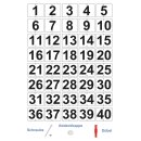 Zahlenschilder Set 1 bis 40 – wetterfeste Hausnummernschilder oder Türschilder (gelocht & Kit)