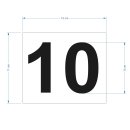Zahlenschilder Set 1 bis 40 – wetterfeste Hausnummernschilder oder Türschilder (gelocht & Kit)