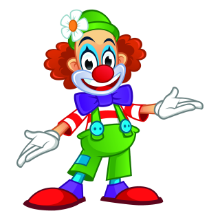 Clown Fun Aufkleber – bunter Sticker für Auto, Wohnwagen & Fenster (20 x 21 cm)