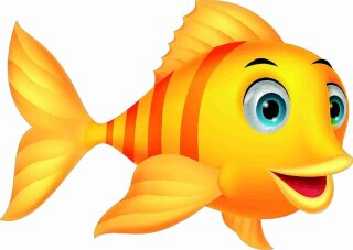 Goldfisch Aufkleber Sticker Heckscheibenaufkleber selbstklebend Autoaufkleber Sticker für Kinder Dekoration Set Car Wohnwagen wetterfest 27 x 19 cm
