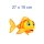 Goldfisch Aufkleber – fröhlicher Tier-Sticker für Auto, Fenster & Co. (27 x 19 cm)