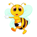 Smile Aufkleber – Lustige Biene Sticker für...