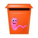 Regenwurm Aufkleber – lustiger Tier-Sticker für Auto, Fenster & mehr