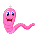 Regenwurm Aufkleber – lustiger Tier-Sticker...