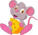 Aufkleber Maus mit Käse selbstklebend Sticker...