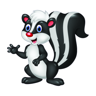 Stinktier Aufkleber – lustiger Tier-Sticker für Auto, Wohnwagen & Fenster (10 x 10 cm)